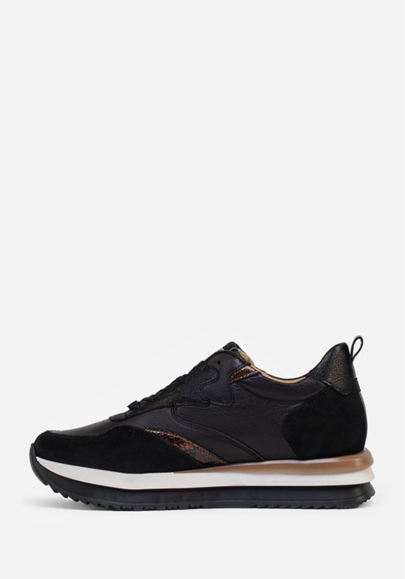 SNEAKERS BLACK & CROCO