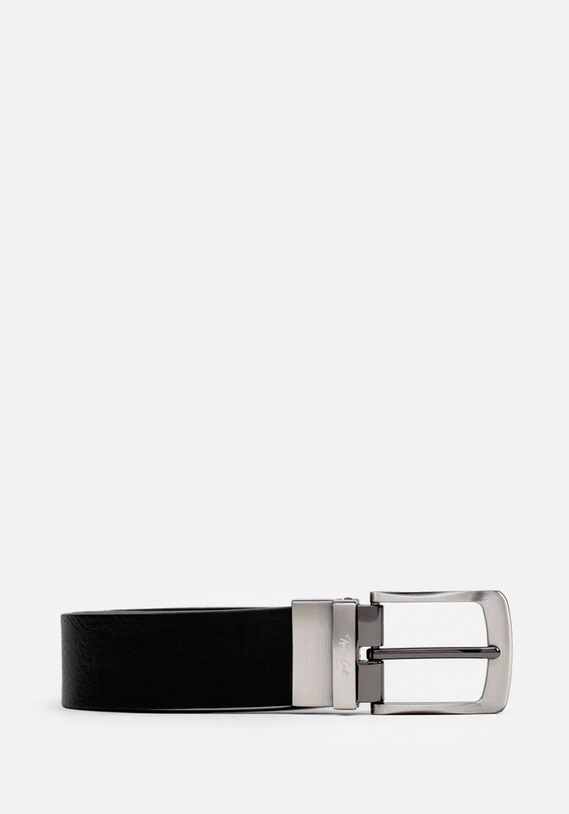 CORREA REVERSIBLE DE CUERO LISO